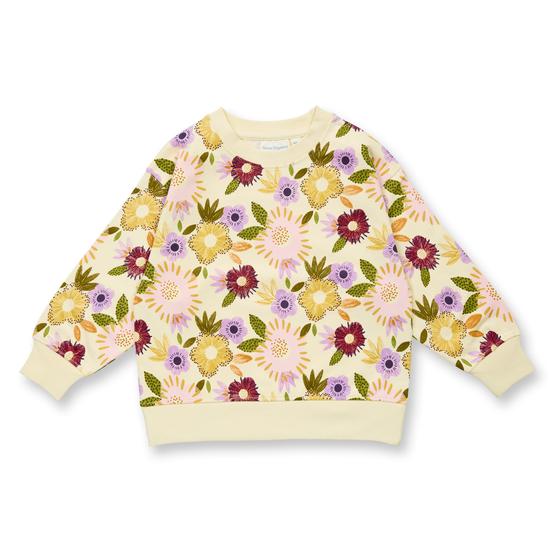 Sweatshirt "DARI", angeraut, Biobaumwolle, GOTS-zertifziert, cream