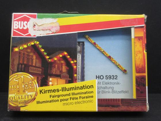 Busch 5932 Dauerlicht Kirmis Illumination Blink-Blitzeffekte Spur H0 OVP