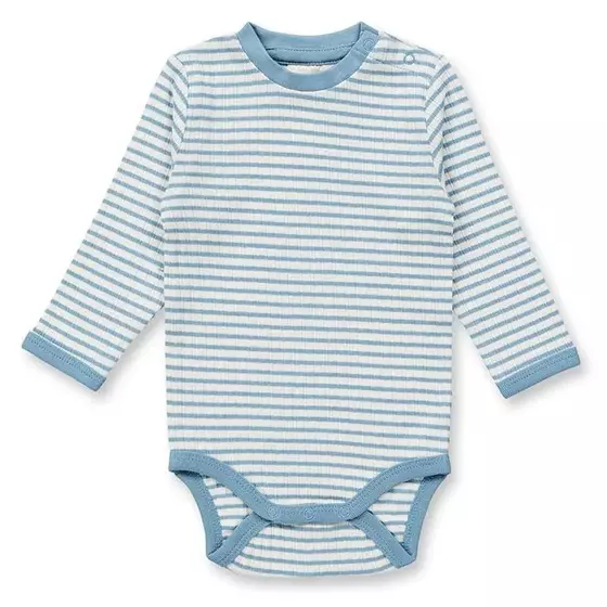 Sense Organics Body Langarm Yvon Light Denim Stripes