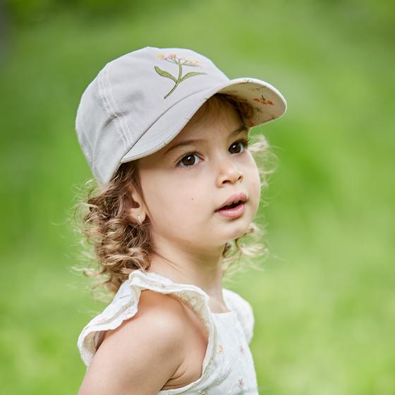 Cap "Blumen", weicher Leinen-Baumwoll-Mix, UPF30