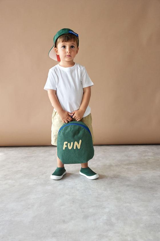 Lässig Kindergartenrusack Tiny Cord Little Gang Fun Grün 