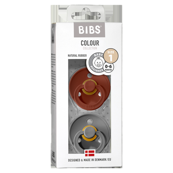 BIBS Colour 2er Pack Schnuller Rust/ Smoke