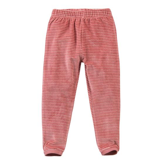 People wear Organic Nicki Pyjama Geringelt Beere 