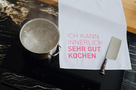 17;30 made in Hamburg Geschirrtuch ICH KANN INNERLICH... - weiß-neon-pink