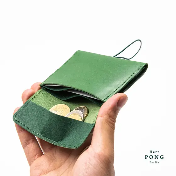 Karten und Münzen Geldbörse "Mitte" BLAU von Herr Pong