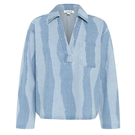 SOAKED IN LUXURY Jeans Bluse SLMaisa 30408096 denim gemustert