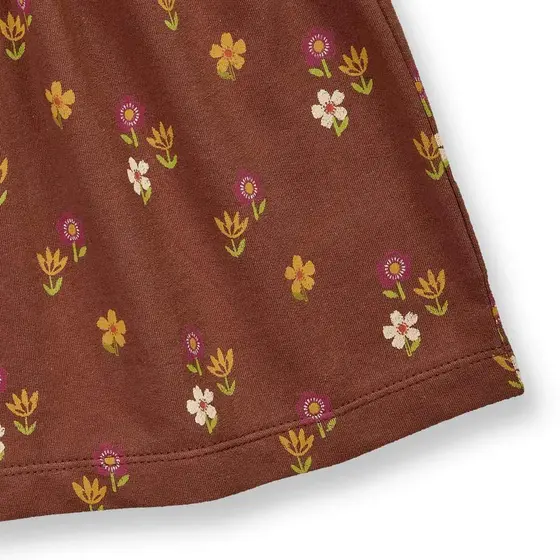 Sense Organics Sweat Skirt Malia Flowers Braun