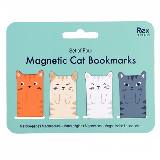 Rex London Magnet Lesezeichen Katze 4-er Set