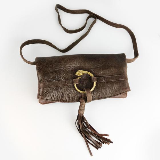 goldmarie Handtasche & Portemonnaie SNAKE WALLET dunkelbraun