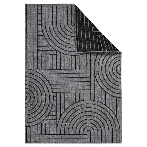 DUO Rug wendbarer Teppich antrazit grau