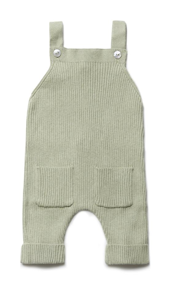 Puri Organic Latzhose Rippenstrick Pistazie