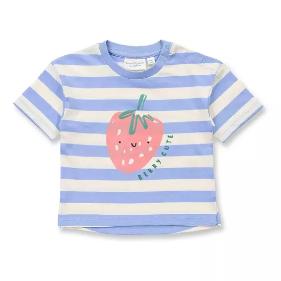 Sense Organics T-Shirt Sophie Strawberry Hyacinth Stripe