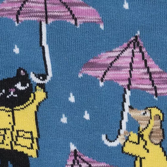 SOCK it to me Strümpfe PETTING IN THE RAIN W0349 taubenblau-bunt