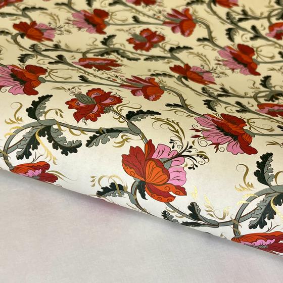 Italienisches Buntpapier - Blumenranke