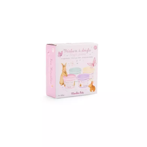 Moulin Roty 4 Töpfchen Fingerfarbe Pastell