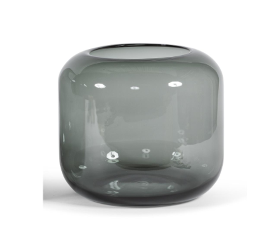 Kerzenhalter | Windlicht / Glasvase - Glas Bulb - smoke / grau
