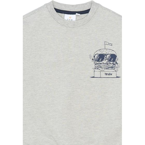 The New Oversized Sweatshirt Stevie Light Grey Melange