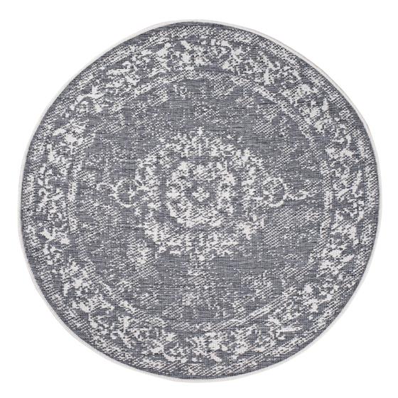 DUO Rug wendbarer Teppich silber grau