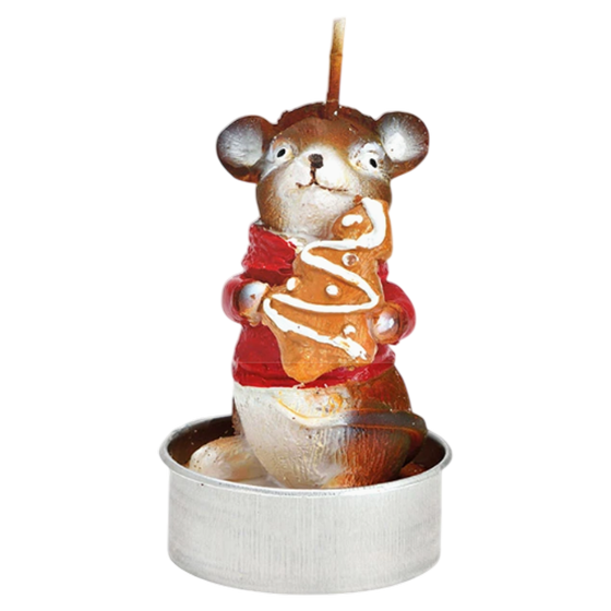 Weihnachtsmaus Teelicht 