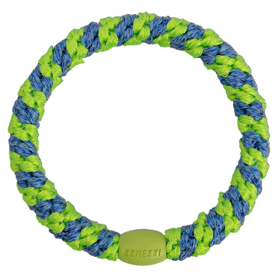 Kknekki Haargummi Stripe Lime Green Ocean Glitter