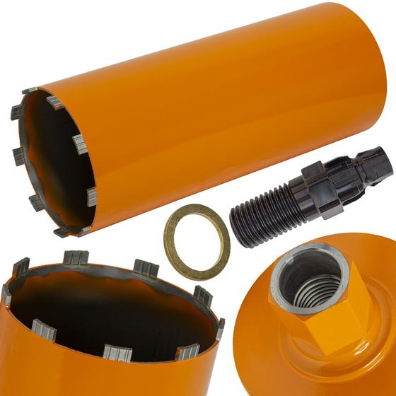 Diamant Trocken-Nass-Bohrkrone <br> Ø 32 - 202 mm x NL 400 mm <br> inklusive BI-Adapter passend zu Hilti DD-BI