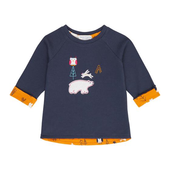 Wendeshirt "Polar Bear", Biobaumwolle, GOTS-zertifiziert, dunkelblau