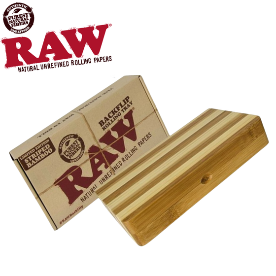 Rolling Tray, RAW®, Bamboo Back Flip, geöffnet