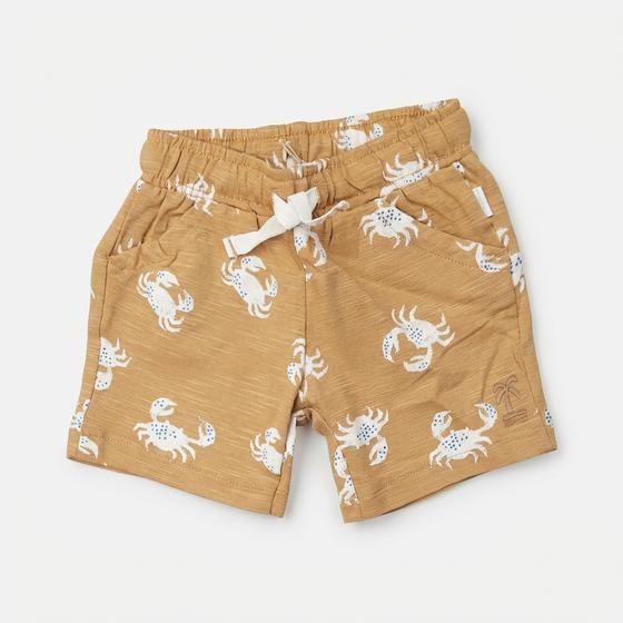 Shorts "Krabben", Biobaumwolle, GOTS-zertifiziert, ocker