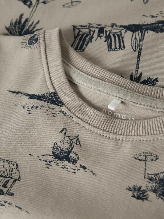 Name It T-Shirt Beach Chateau Gray
