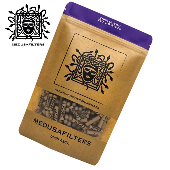 Aktivkohlefilter, MEDUSA, Organic, 250er PE-Beutel, Vorderseite