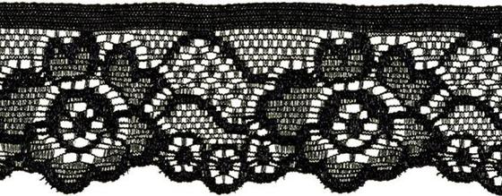 Elastische Spitze 30mm schwarz 180003 000