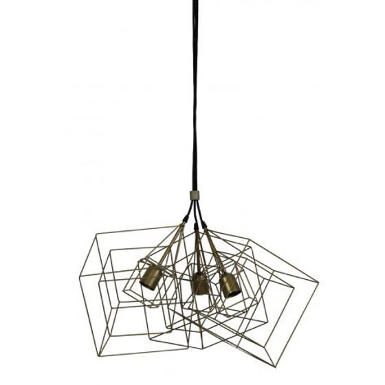 Lampe | Hängeleuchte KUBINKA - antik messing