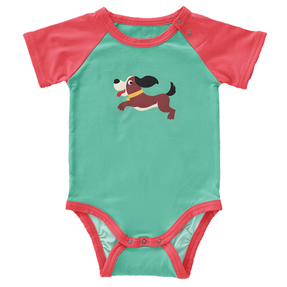 Body "Raglan Dog", Biobaumwolle, GOTS