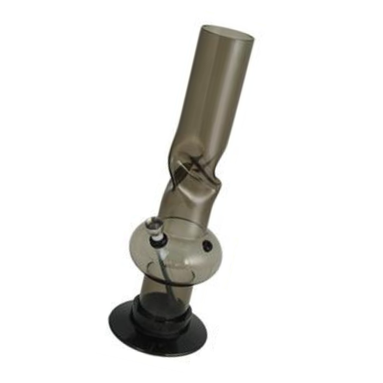 Acrylbong, Bubble Straight, Twisted Ice, Grau