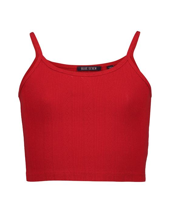 Träger-Top, Baumwolle, rot