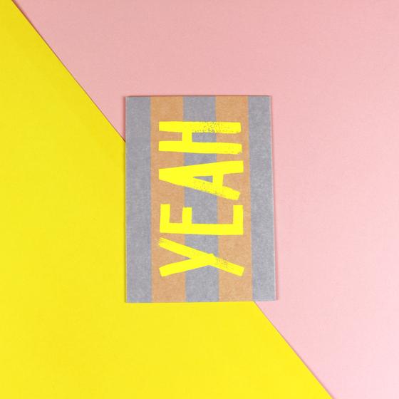 ava&yves Postkarte - Yeah Flieder Rosa