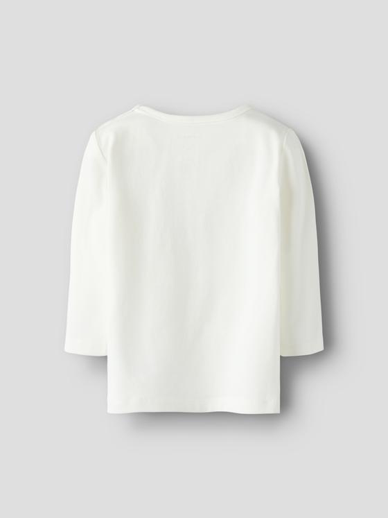 Name it Langarmshirt Waschbär Cloud Dancer