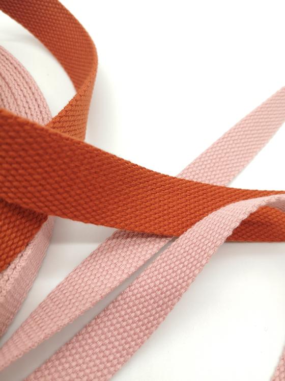 Gurtband Baumwolle 20mm - cognac terracotta