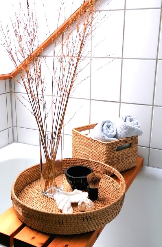 Tablett aus Rattan Nampan 