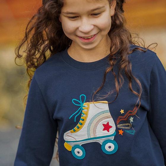 Frugi Langarmshirt Roller Skate Indigo