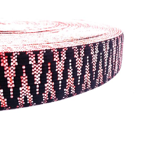 Gurtband Inca 38mm - schwarz neon pink