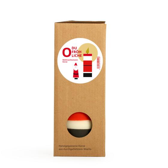 Große bunte Kerze Dicker Weihnachtsmann