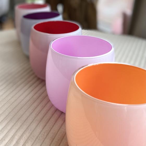 Mel Vase "Happy Spring" mittel orange