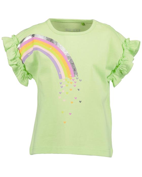 T-Shirt "Regenbogen", Baumwolle, hellgrün