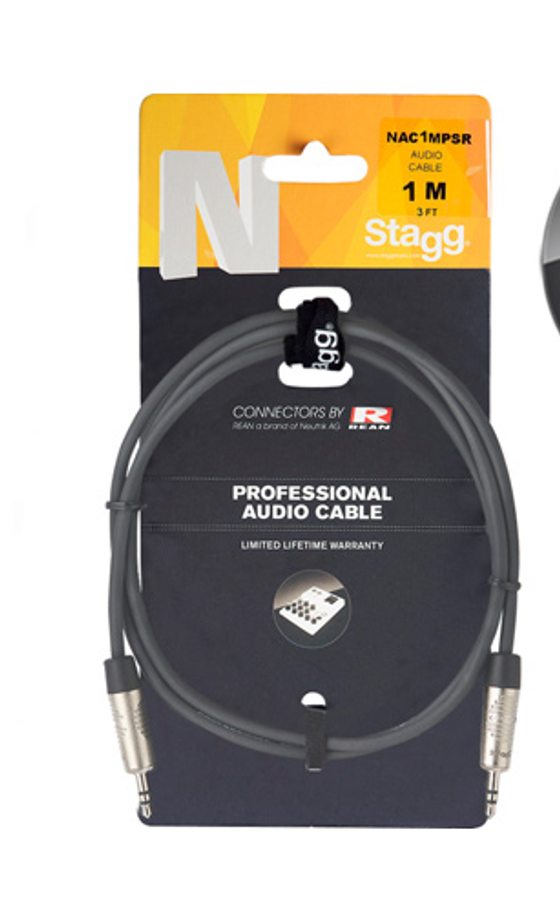 STAGG Line-Kabel Stereo-Miniklinke, 1m