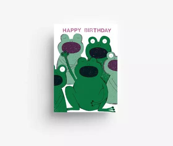Frog Choir Postcard von jungwiealt