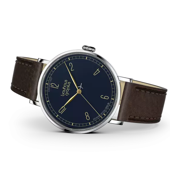 Walter Gropius Armbanduhr Chicago Blau