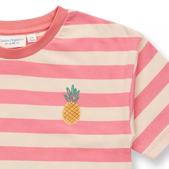 Sense Organics T-Shirt Sophie Pink Peach Stripes