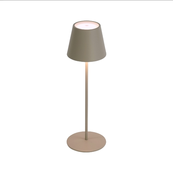 Lampe | Wiederaufladbare LED Tischleuchte LYS - taupe