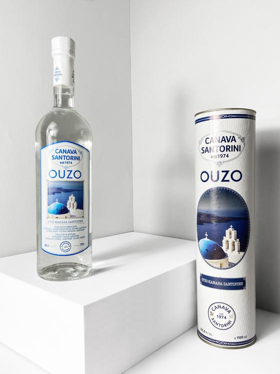 Ouzo Canava Santorini 700ml Vorderseite